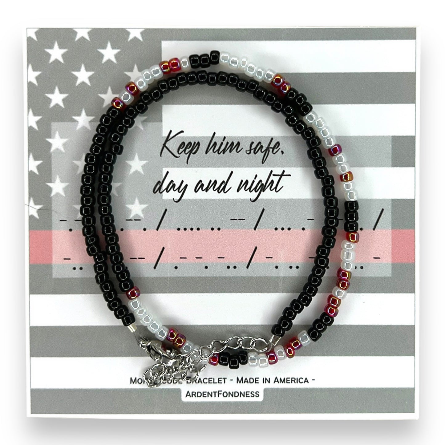 Keep him safe, day and night Wrap Bracelet