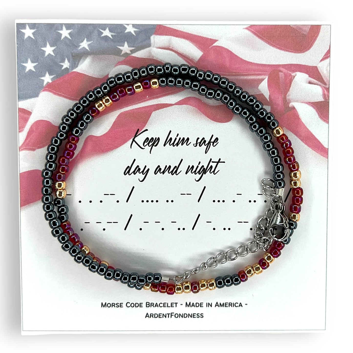 Keep him safe, day and night Wrap Bracelet