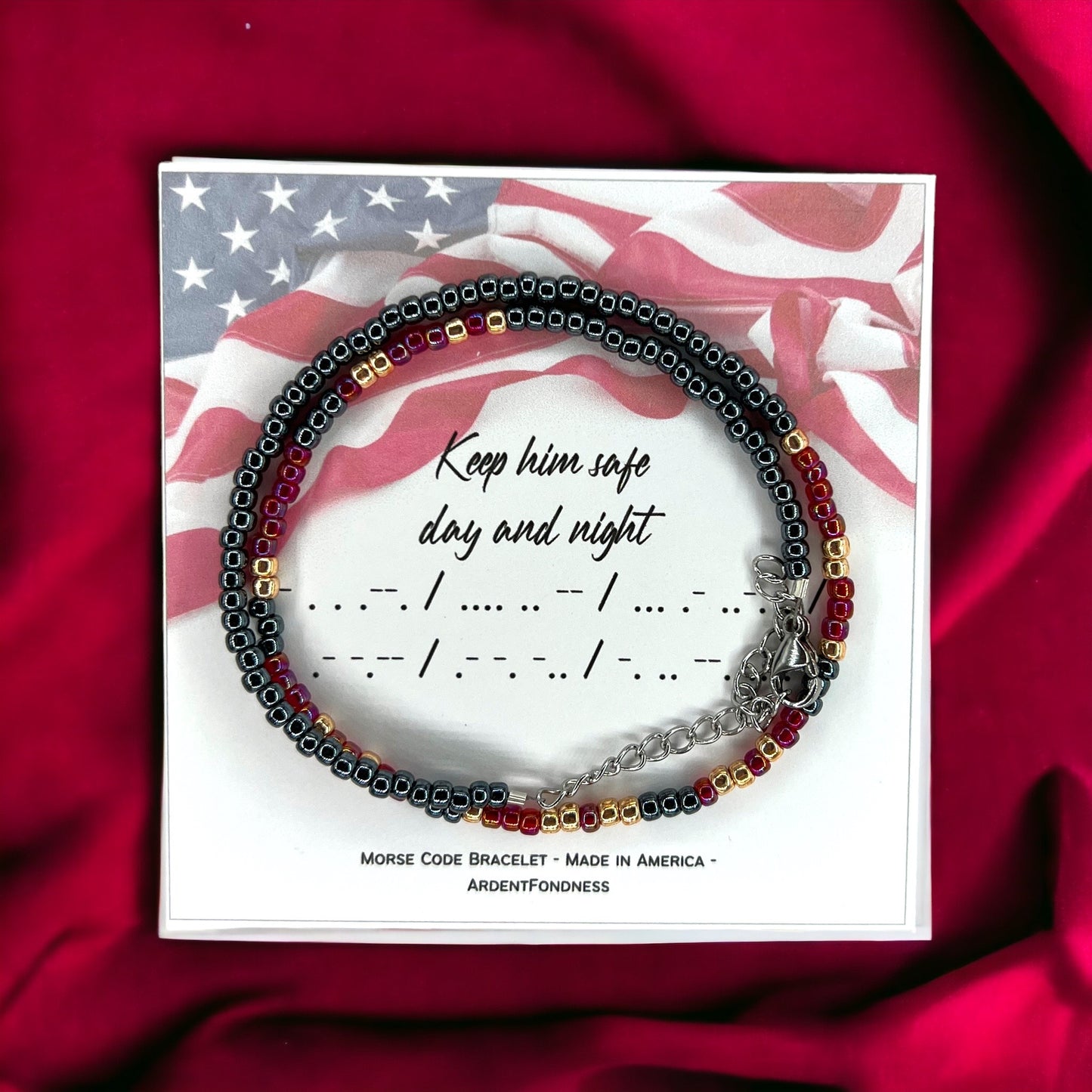Keep him safe, day and night Wrap Bracelet