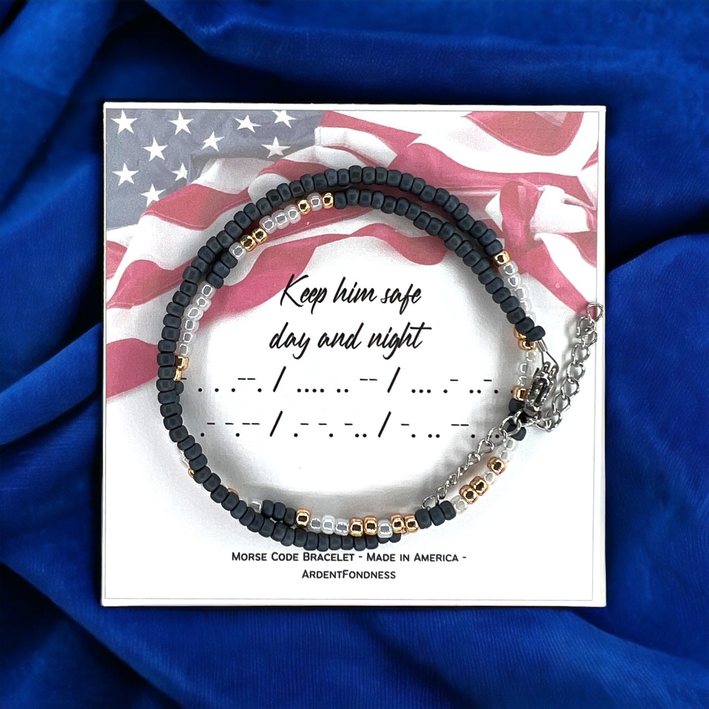 Keep Him Safe, Day and Night Wrap Bracelet