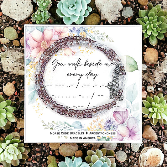 You walk beside me every day Wrap Bracelet