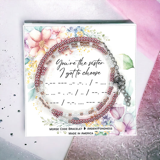 You're the sister I got to choose Wrap Bracelet