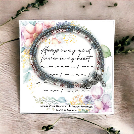 Always on my mind, forever in my heart Wrap Bracelet