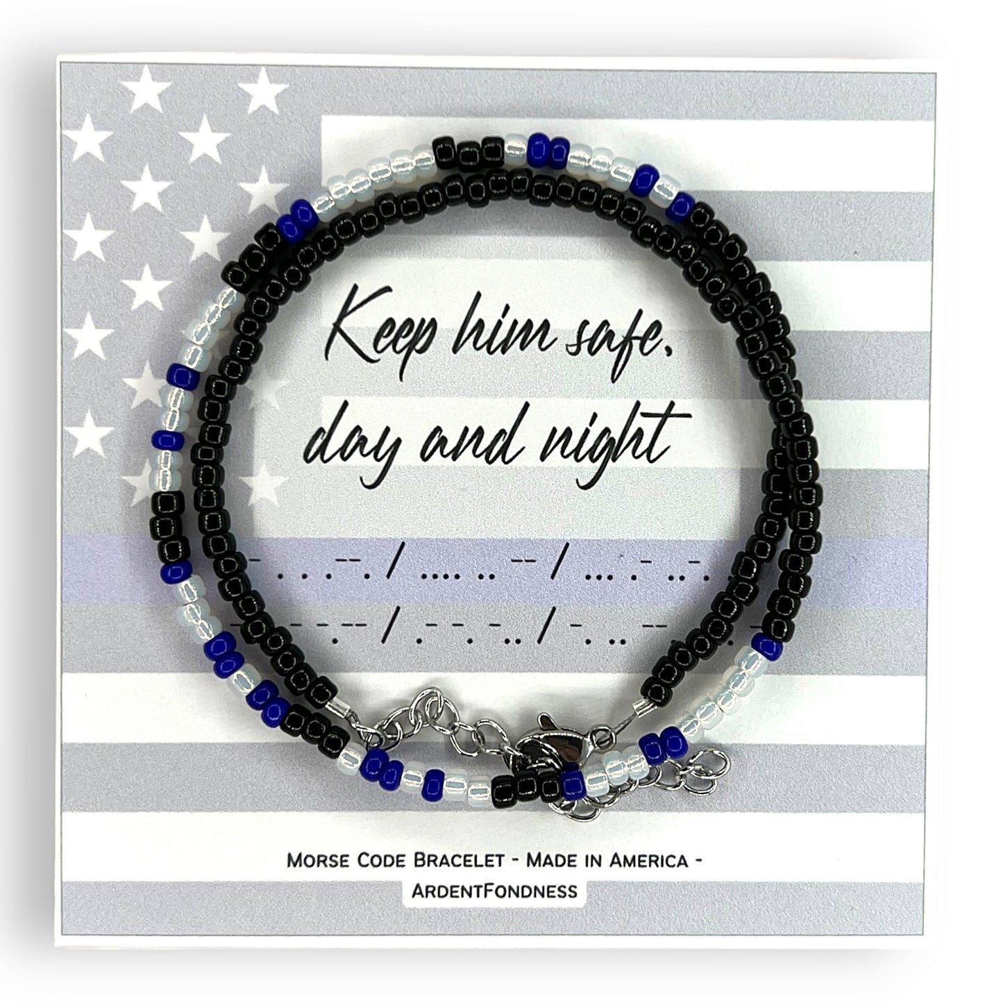 Keep him safe, day and night Wrap Bracelet