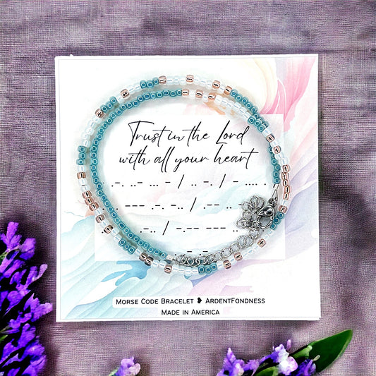 Trust in the Lord with all your heart Wrap Bracelet