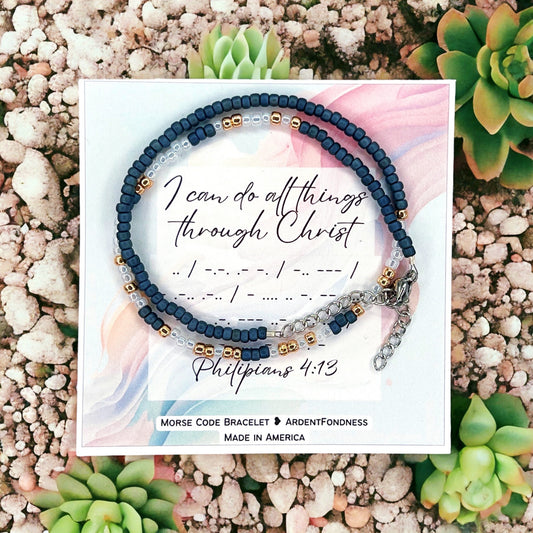 I can do all things through Christ Wrap Bracelet